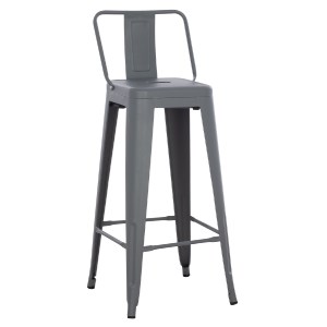 74157 ΣΚΑΜΠΟ BAR ME ΠΛΑΤΗ ΜΕΤΑΛΛΙΚΟ MELITA-PRO HM8643.50 ΓΚΡΙ 42x42x100Υεκ.