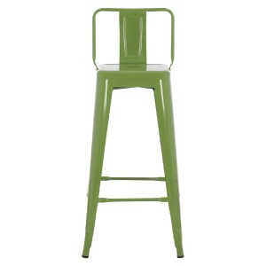 74158 ΣΚΑΜΠΟ BAR ME ΠΛΑΤΗ ΜΕΤΑΛΛΙΚΟ MELITA-PRO HM8643.53 LIGHT OLIVE GREEN 42x42x100Υεκ.