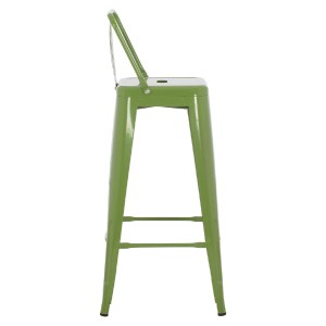 74158 ΣΚΑΜΠΟ BAR ME ΠΛΑΤΗ ΜΕΤΑΛΛΙΚΟ MELITA-PRO HM8643.53 LIGHT OLIVE GREEN 42x42x100Υεκ.