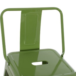 74158 ΣΚΑΜΠΟ BAR ME ΠΛΑΤΗ ΜΕΤΑΛΛΙΚΟ MELITA-PRO HM8643.53 LIGHT OLIVE GREEN 42x42x100Υεκ.