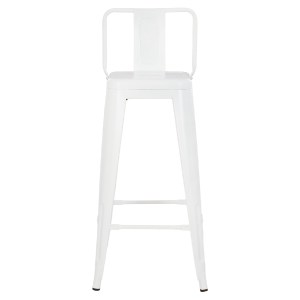 74159 ΣΚΑΜΠΟ BAR ME ΠΛΑΤΗ ΜΕΤΑΛΛΙΚΟ MELITA-PRO HM8643.41 ΛΕΥΚΟ ΜΑΤ 42x42x100Υεκ.
