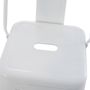 74159 ΣΚΑΜΠΟ BAR ME ΠΛΑΤΗ ΜΕΤΑΛΛΙΚΟ MELITA-PRO HM8643.41 ΛΕΥΚΟ ΜΑΤ 42x42x100Υεκ.