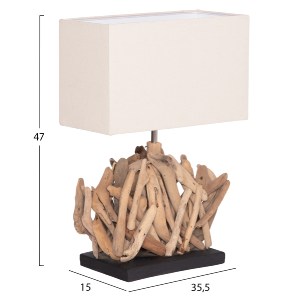 74168 ΕΠΙΤΡΑΠΕΖΙΟ ΟΡΘΟΓΩΝΙΟ ΦΩΤΙΣΤΙΚΟ TWIGGY HM4424 DRIFTWOOD & ΛΕΥΚΟ ΚΑΠΕΛΟ 35.5x15x47Υεκ.