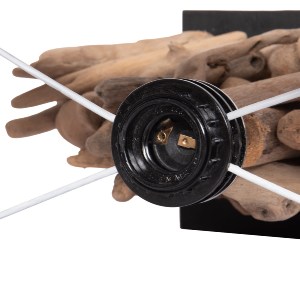 74168 ΕΠΙΤΡΑΠΕΖΙΟ ΟΡΘΟΓΩΝΙΟ ΦΩΤΙΣΤΙΚΟ TWIGGY HM4424 DRIFTWOOD & ΛΕΥΚΟ ΚΑΠΕΛΟ 35.5x15x47Υεκ.
