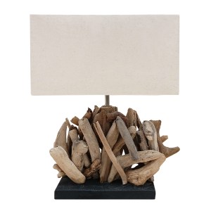 74168 ΕΠΙΤΡΑΠΕΖΙΟ ΟΡΘΟΓΩΝΙΟ ΦΩΤΙΣΤΙΚΟ TWIGGY HM4424 DRIFTWOOD & ΛΕΥΚΟ ΚΑΠΕΛΟ 35x14x50Υεκ.