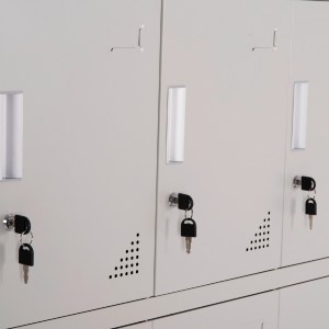 74173 ΦΟΡΙΑΜΟΣ ΜΕΤΑΛΛΙΚΟΣ BEXLEY ΜΕ 12 ΝΤΟΥΛΑΠΑΚΙΑ ΜΕ ΚΛΕΙΔΙ HM5637.11 ΓΚΡΙ 90x45x185Υεκ