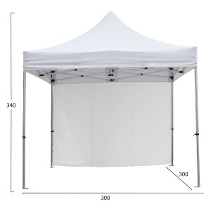 74174 GAZEBO ΕΠΑΓΓΕΛΜΑΤΙΚΟ ΒΑΡΕΩΣ ΤΥΠΟΥ CRESSEN HM21097 ΠΤΥΣΣΟΜΕΝΟ ΑΛΟΥΜΙΝΙΟΥ 3x3x3,4Yμ