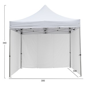 74175 GAZEBO ΕΠΑΓΓΕΛΜΑΤΙΚΟ ΒΑΡΕΩΣ ΤΥΠΟΥ CRESSEN HM21097.01 ΠΤΥΣΣΟΜΕΝΟ ΑΛΟΥΜΙΝΙΟΥ 3x3x3,4Yεκ
