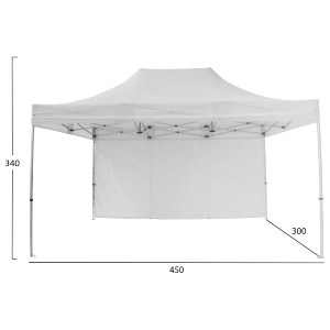 74176 GAZEBO ΕΠΑΓΓΕΛΜΑΤΙΚΟ ΒΑΡΕΩΣ ΤΥΠΟΥ CRESSEN HM21098 ΠΤΥΣΣΟΜΕΝΟ ΑΛΟΥΜΙΝΙΟΥ 3x4,5x3,4Yμ