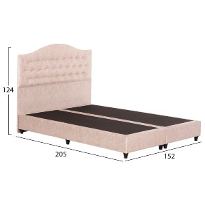 74186 ΚΡΕΒΑΤΙ MALENA HM638.22 ΜΠΕΖ ΥΦΑΣΜΑ Τ. NUBUCK ΓΙΑ ΣΤΡΩΜΑ 150x200εκ.