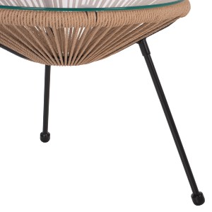 74187 ΣΕΤ ΕΞΩΤΕΡΙΚΟΥ ΧΩΡΟΥ 3ΤΜΧ ACAPULCO HM21100 TWISTED WICKER-ΜΕΤΑΛΛΟ