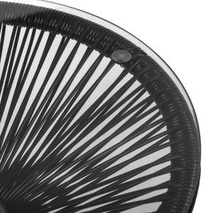 74188 ΣΕΤ ΕΞΩΤΕΡΙΚΟΥ ΧΩΡΟΥ 3ΤΜΧ ACAPULCO HM21101 TWISTED WICKER-ΜΕΤΑΛΛΟ ΣΕ ΜΑΥΡΟ