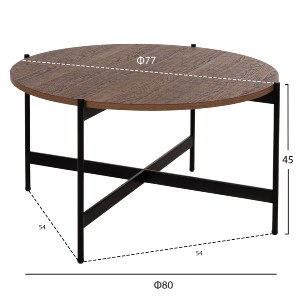 74195 ΣΕΤ 2ΤΜΧ ΤΡΑΠΕΖΙΑ ΣΑΛΟΝΙΟΥ RONDA HM21089.03 MDF ΣΕ ΚΑΡΥΔΙ ΧΡΩΜΑ Φ80εκ & Φ50εκ
