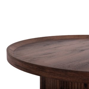 74200 ΣΕΤ 2ΤΜΧ ΤΡΑΠΕΖΙΑ ΣΑΛΟΝΙΟΥ MARGON HM21084 MDF ΣΚΟΥΡΟ ΚΑΦΕ Φ80εκ & Φ45εκ