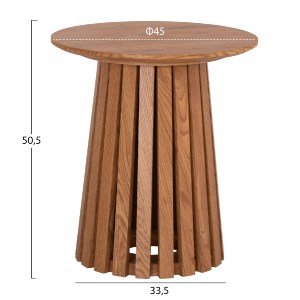 74202 ΣΕΤ 2ΤΜΧ ΤΡΑΠΕΖΙΑ ΣΑΛΟΝΙΟΥ TALBERT HM21083 MDF ΦΥΣΙΚΟ ΞΥΛΟΥ Φ80εκ & Φ45εκ