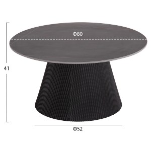 74203 ΣΕΤ 2ΤΜΧ ΤΡΑΠΕΖΙΑ ΣΑΛΟΝΙΟΥ DUNCAN HM21081 MDF ΚΑΙ ΚΕΡΑΜΙΚΟ TOP Φ80εκ & Φ45εκ