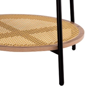 74207 ΣΕΤ 2ΤΜΧ ΤΡΑΠΕΖΙΑ ΣΑΛΟΝΙΟΥ SEWELL HM21087 MDF-ΜΕΤΑΛΛΟ-ΣΥΝΘΕΤΙΚΟ RATTAN Φ80εκ & Φ45εκ