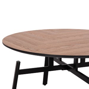 74211 ΣΕΤ 2ΤΜΧ ΤΡΑΠΕΖΙΑ ΣΑΛΟΝΙΟΥ NORTON HM21088 MDF-ΜΕΤΑΛΛΟ Φ80εκ & Φ45εκ
