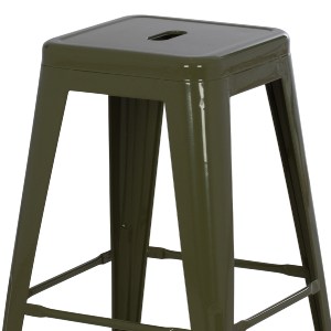 74231 ΣΚΑΜΠΟ ΜΕΣΑΙΟΥ ΥΨΟΥΣ ΜΕΤΑΛΛΙΚΟ MELITA-PRO HM8573.43 DARK OLIVE GREEN 43x43x67Υεκ.