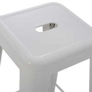 74234 ΣΚΑΜΠΟ ΜΠΑΡ ΜΕΤΑΛΛΙΚΟ MELITA-PRO HM8642.41 ΣΕ ΛΕΥΚΟ ΜΑΤ 43x43x78Υεκ.