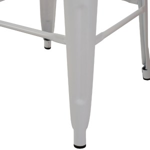 74234 ΣΚΑΜΠΟ ΜΠΑΡ ΜΕΤΑΛΛΙΚΟ MELITA-PRO HM8642.41 ΣΕ ΛΕΥΚΟ ΜΑΤ 43x43x78Υεκ.
