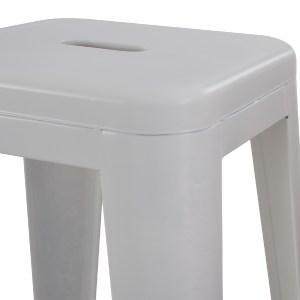74234 ΣΚΑΜΠΟ ΜΠΑΡ ΜΕΤΑΛΛΙΚΟ MELITA-PRO HM8642.41 ΣΕ ΛΕΥΚΟ ΜΑΤ 43x43x78Υεκ.
