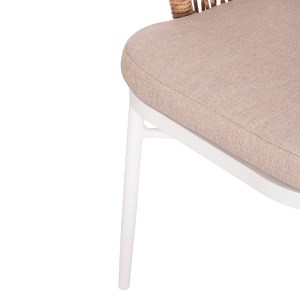 74249 ΠΟΛΥΘΡΟΝΑ ΑΛΟΥΜΙΝΙΟΥ ORIN HM6265.02 ΛΕΥΚΗ-P.E.RATTAN ΦΥΣΙΚΟ-ΜΠΕΖ ΜΑΞΙΛΑΡΙΑ 58x61x75Υ