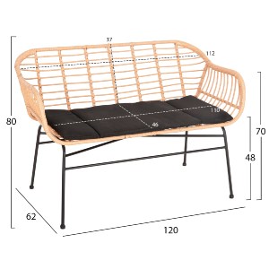 74254 ΣΕΤ ΣΑΛΟΝΙ ΕΞΩΤΕΡΙΚΟΥ ΧΩΡΟΥ 4ΤΜΧ ALLEGRA HM21052 WICKER-ΜΕΤΑΛΛΟ