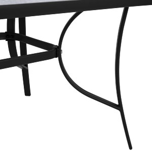 74255 ΤΡΑΠΕΖΙ BRUNO 150X90Χ72Υεκ. ΜΕΤΑΛΛΙΚΟ ΜΑΥΡΟ ΜΕ ΓΥΑΛΙΝΗ ΕΠΙΦΑΝΕΙΑ HM5145.03