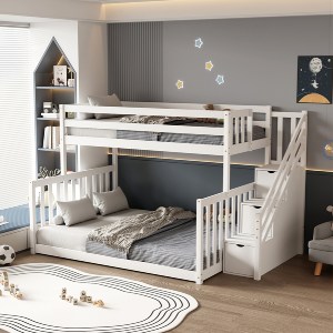 74273 ΠΑΙΔΙΚH ΚΟΥΚΕΤΑ τ.MONTESSORI BEAMER HM711.03 ΞΥΛΟ ΠΕΥΚΟΥ ΣΕ ΛΕΥΚΟ-ΣΤΡΩΜΑΤΑ 90-140x190εκ