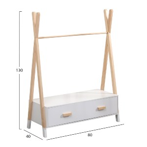 74278 ΚΡΕΜΑΣΤΡΑ ΜΕ ΣΥΡΤΑΡΙΑ ΠΑΙΔΙΚH PASCHAL HM2491.03 ΜΕΛΑΜΙΝΗ-ΞΥΛΟ ΠΕΥΚΟΥ 80x40x130Υεκ