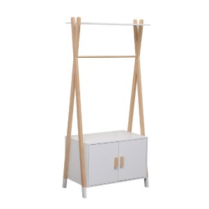 74281 ΚΡΕΜΑΣΤΡΑ ΠΑΙΔΙΚH ΜΕ ΝΤΟΥΛΑΠΙ PASCHAL HM2495.03 ΜΕΛΑΜΙΝΗ-ΞΥΛΟ ΠΕΥΚΟΥ 76x44x170Υεκ