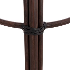 74285 ΣΚΑΜΠΟ ΑΛΟΥΜΙΝΙΟΥ ΜΕΣ.ΥΨΟΥΣ CHINO HM6286.01 BAMBOO LOOK & TEXTILENE ΚΑΦΕ 43x43x65Υεκ