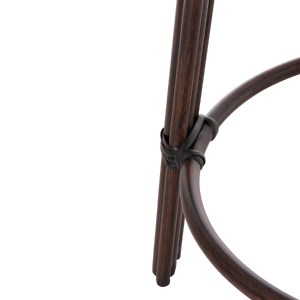 74285 ΣΚΑΜΠΟ ΑΛΟΥΜΙΝΙΟΥ ΜΕΣ.ΥΨΟΥΣ CHINO HM6286.01 BAMBOO LOOK & TEXTILENE ΚΑΦΕ 43x43x65Υεκ