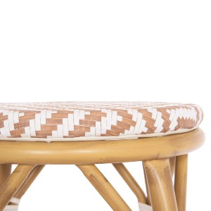 74286 ΣΚΑΜΠΟ ΑΛΟΥΜΙΝΙΟΥ ΜΕΣ.ΥΨΟΥΣ CHINO HM6286.04 BAMBOO LOOK ΦΥΣΙΚΟ & TEXTILENE 43x43x65Υεκ