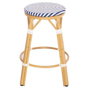 74287 ΣΚΑΜΠΟ ΑΛΟΥΜΙΝΙΟΥ ΜΕΣ.ΥΨΟΥΣ CHINO HM6286.05 BAMBOO LOOK & TEXTILENE ΜΠΛΕ 43x43x65Υεκ