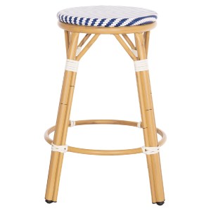 74287 ΣΚΑΜΠΟ ΑΛΟΥΜΙΝΙΟΥ ΜΕΣ.ΥΨΟΥΣ CHINO HM6286.05 BAMBOO LOOK & TEXTILENE ΜΠΛΕ 43x43x65Υεκ