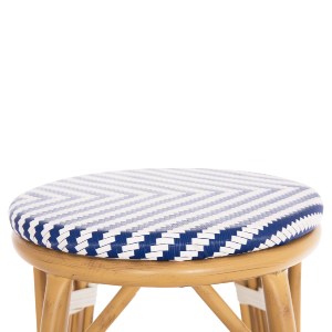 74287 ΣΚΑΜΠΟ ΑΛΟΥΜΙΝΙΟΥ ΜΕΣ.ΥΨΟΥΣ CHINO HM6286.05 BAMBOO LOOK & TEXTILENE ΜΠΛΕ 43x43x65Υεκ