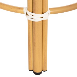 74287 ΣΚΑΜΠΟ ΑΛΟΥΜΙΝΙΟΥ ΜΕΣ.ΥΨΟΥΣ CHINO HM6286.05 BAMBOO LOOK & TEXTILENE ΜΠΛΕ 43x43x65Υεκ