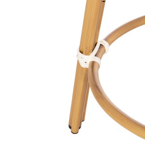 74287 ΣΚΑΜΠΟ ΑΛΟΥΜΙΝΙΟΥ ΜΕΣ.ΥΨΟΥΣ CHINO HM6286.05 BAMBOO LOOK & TEXTILENE ΜΠΛΕ 43x43x65Υεκ