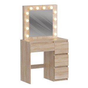 74288 ΤΟΥΑΛΕΤΑ ΜΕ ΦΩΤΙΣΜΟ LED & ΣΥΡΤΑΡΙΑ KEITLIN HM2499.01 ΜΕΛΑΜΙΝΗ ΣΕ SONAMA 80x40x140Υεκ