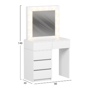 74293 ΤΟΥΑΛΕΤΑ ΜΕ ΦΩΤΙΣΜΟ LED & ΣΥΡΤΑΡΙΑ BEYON HM2500.03 ΜΕΛΑΜΙΝΗ ΣΕ ΛΕΥΚΟ 80x40x140Υεκ.