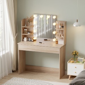 74297 ΤΟΥΑΛΕΤΑ ΜΕ ΦΩΤΙΣΜΟ LED-ΡΑΦΙΑ-ΣΥΡΤΑΡΙΑ LAURYN HM2502.01 SONAMA 101.8x40x139.5Υεκ