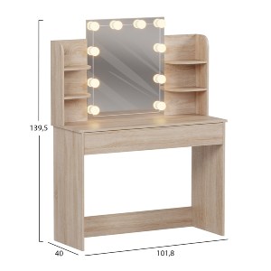 74297 ΤΟΥΑΛΕΤΑ ΜΕ ΦΩΤΙΣΜΟ LED-ΡΑΦΙΑ-ΣΥΡΤΑΡΙΑ LAURYN HM2502.01 SONAMA 101.8x40x139.5Υεκ
