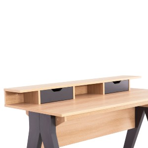 74339 ΓΡΑΦΕΙΟ REXIN HM18290 ΜΕΛΑΜΙΝΗ ΣΕ SONAMA-ΓΚΡΙ 120x19-59x75-85,5ΥΥεκ.