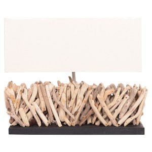 74349 ΕΠΙΤΡΑΠΕΖΙΟ ΟΡΘΟΓΩΝΙΟ ΦΩΤΙΣΤΙΚΟ TWIGGY HM4434 DRIFTWOOD & ΛΕΥΚΟ ΚΑΠΕΛΟ 56x16.5x43Υεκ.