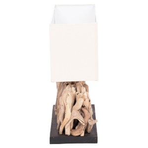 74349 ΕΠΙΤΡΑΠΕΖΙΟ ΟΡΘΟΓΩΝΙΟ ΦΩΤΙΣΤΙΚΟ TWIGGY HM4434 DRIFTWOOD & ΛΕΥΚΟ ΚΑΠΕΛΟ 56x16.5x43Υεκ.