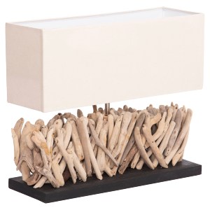 74349 ΕΠΙΤΡΑΠΕΖΙΟ ΟΡΘΟΓΩΝΙΟ ΦΩΤΙΣΤΙΚΟ TWIGGY HM4434 DRIFTWOOD & ΛΕΥΚΟ ΚΑΠΕΛΟ 56x16.5x43Υεκ.