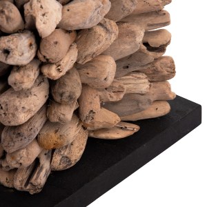 74354 ΕΠΙΤΡΑΠΕΖΙΟ ΦΩΤΙΣΤΙΚΟ ΣΧΗΜΑ ΚΥΒΟΥ TWIGGY HM4425 DRIFTWOOD & ΛΕΥΚΟ ΚΑΠΕΛΟ 24x24x46Υεκ