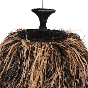 74429 ΦΩΤΙΣΤΙΚΟ ΟΡΟΦΗΣ ORDEM HM4716 ΚΑΠΕΛΟ ΙΝΕΣ SISAL & ΜΠΑΝΑΝΑΣ-ΜΑΥΡΟ & ΦΥΣΙΚΟ Φ60x50Υεκ